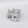 3 Piece Stainless Steel Mounting pad Ball Valve